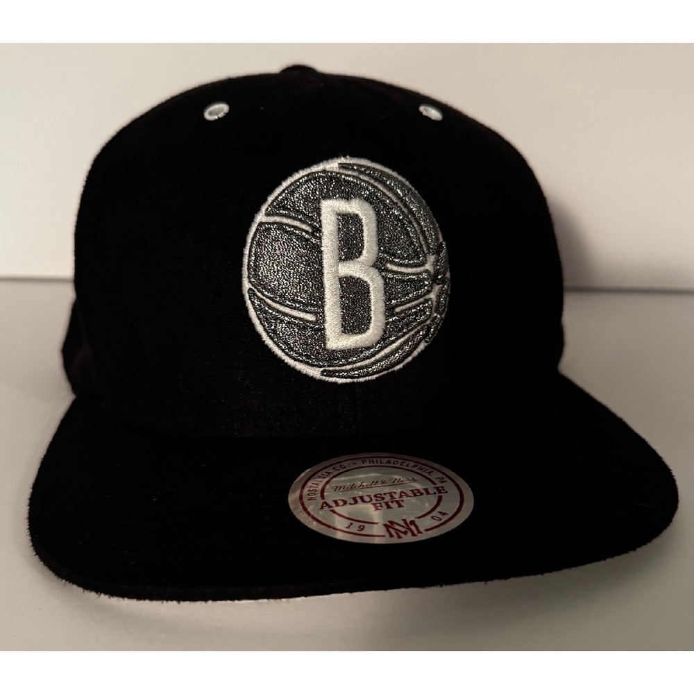 Streetwear Brooklyn Nets "B" Snapback‎ Hat Faux Suede NBA Mitchell & Ness Jay Z